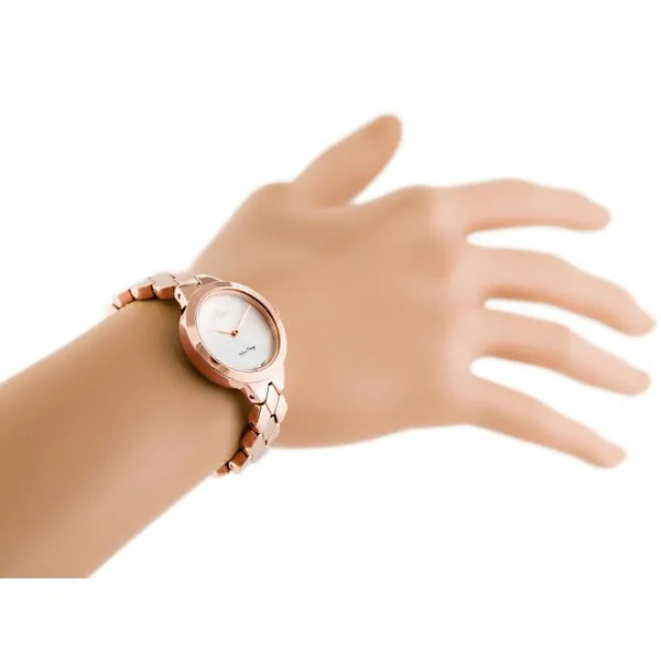 G. Rossi női karóra, rózsaarany, Miyota kvarc, acél szíj, WR30, 23 mm
