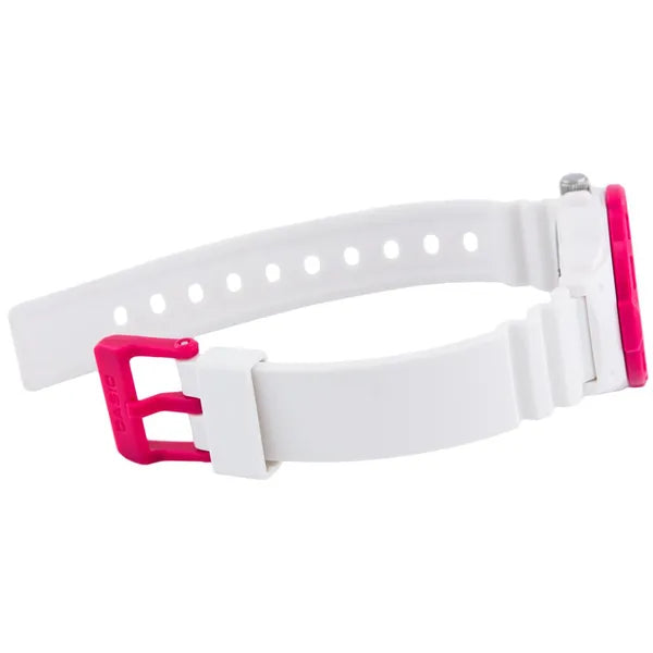 Casio női karóra LRW-200H-4BV, 100M, dátum, fehér szíj, rózsaszín tok